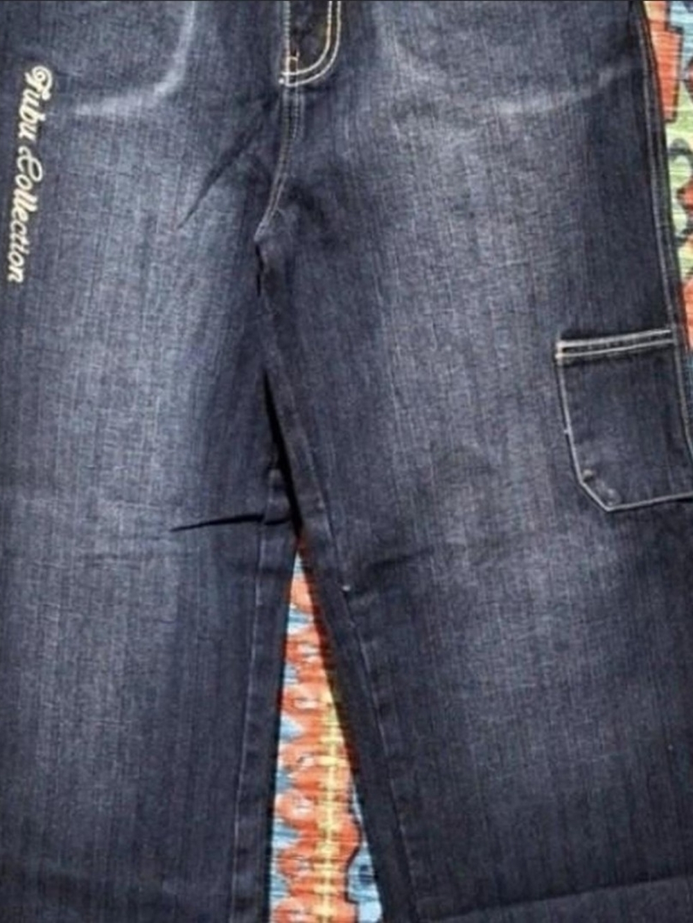FUBU Dark Blue Relaxed Fit Men's Jeans